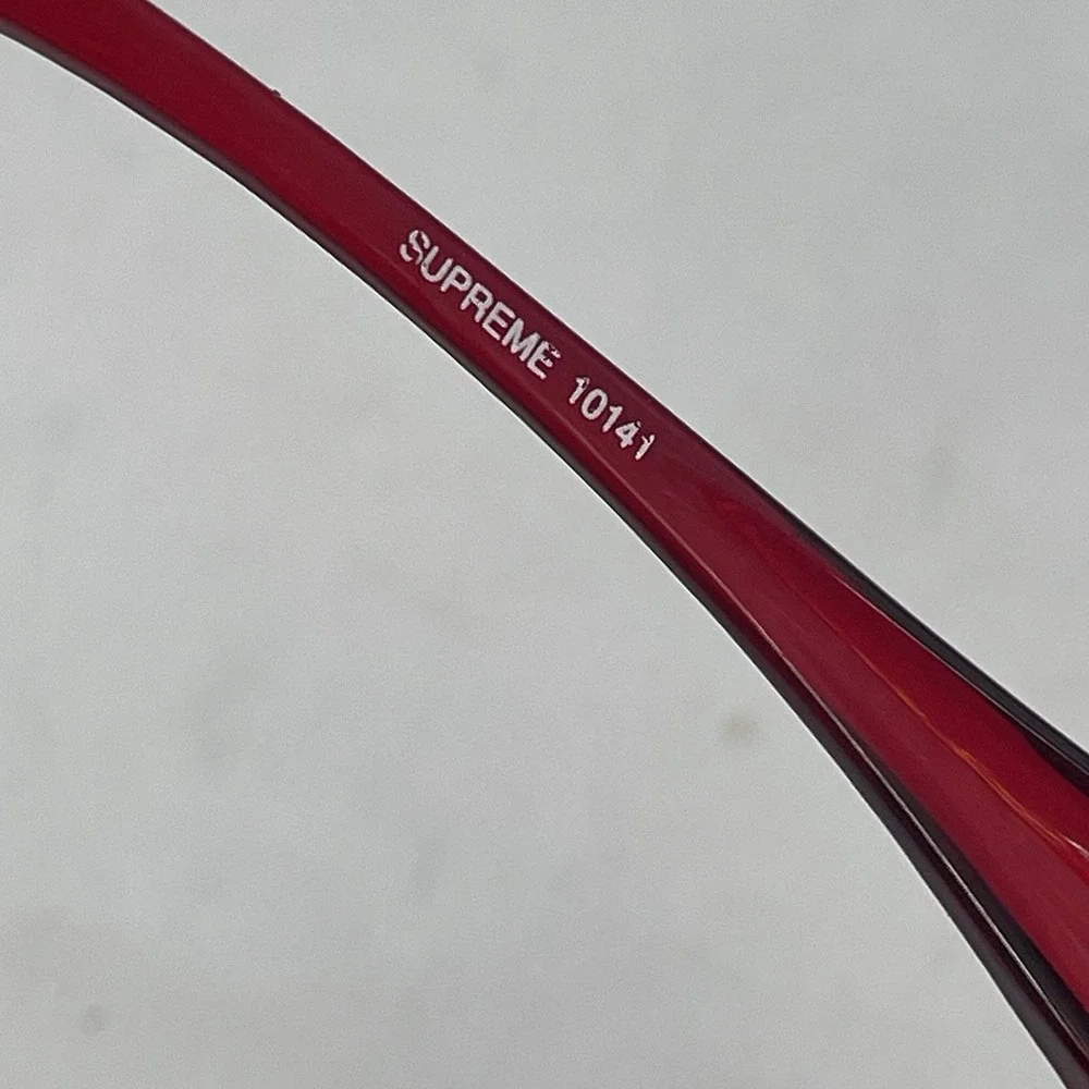 Vintage Supreme Sunglasses Frames Red Frame Red Lenses Oval Y2K 2000s